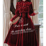 Lovefery Ruby Victorian Burgundy-Red Velvet Shirt