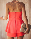 Lovefery Your One + Only Strapless Romper - Poppy