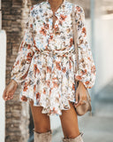 Vienne Floral Adjustable Balloon Sleeve Dress