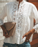 Sweet Mary Crochet Lace Top - Ivory