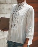 Sweet Mary Crochet Lace Top - Ivory