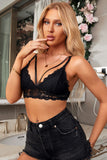 Lovefery Black Strappy Lace Bralette