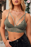 Lovefery Green Adjustable Strappy Lace Bralette