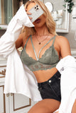 Lovefery Green Adjustable Strappy Lace Bralette