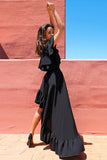 Lovefery One Shoulder Chiffon Dress