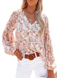 Symbolize Love Printed Ruffle Blouse