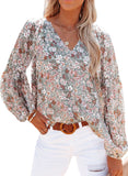 Symbolize Love Printed Ruffle Blouse