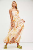 Lovefery Watch The Stars Cotton Tiered Tassel Maxi Dress