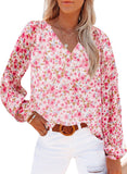 Symbolize Love Printed Ruffle Blouse