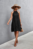 lovefery Southern Nights Tiered Halter Dress - Black