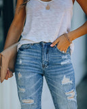 lovefery Live For This Medium Wash Distressed Jeans