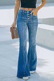 lovefery Distressed Splice Panels Stretch Flare Jeans