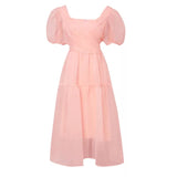 Lovefery Peach Blush Kawaii Princess Chiffon Dress