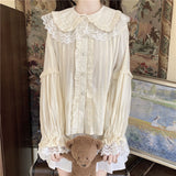 Lovefery Petunia Spiderlocks Kawaii Lolita Lace Shirt