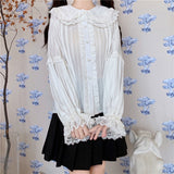 Lovefery Petunia Spiderlocks Kawaii Lolita Lace Shirt