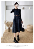 Lovefery Petya Wool Dark Academia Pinafore Dress