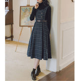 Lovefery Petya Wool Dark Academia Pinafore Dress