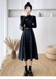 Lovefery Petya Wool Dark Academia Pinafore Dress