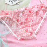 Lovefery Pink Strawberry Kawaii Lolita Nymphet Lingerie Set