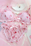 Lovefery Pink Strawberry Kawaii Lolita Nymphet Lingerie Set