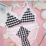 Lovefery Plaid Nymphet Lingerie Set