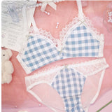 Lovefery Plaid Nymphet Lingerie Set