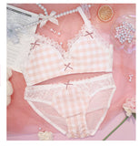 Lovefery Plaid Nymphet Lingerie Set