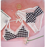 Lovefery Plaid Nymphet Lingerie Set