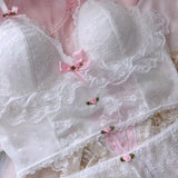 Lovefery Rose Princess Girly & Romantic Delicate Lace 2-Piece Soft Girl Nymphet Lingerie Set