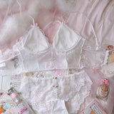 Lovefery Rose Princess Girly & Romantic Delicate Lace 2-Piece Soft Girl Nymphet Lingerie Set