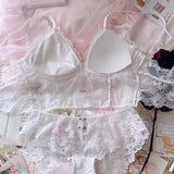 Lovefery Rose Princess Girly & Romantic Delicate Lace 2-Piece Soft Girl Nymphet Lingerie Set