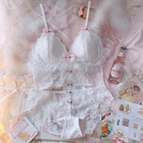 Lovefery Rose Princess Girly & Romantic Delicate Lace 2-Piece Soft Girl Nymphet Lingerie Set