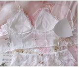 Lovefery Rose Princess Girly & Romantic Delicate Lace 2-Piece Soft Girl Nymphet Lingerie Set