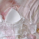 Lovefery Rose Princess Girly & Romantic Delicate Lace 2-Piece Soft Girl Nymphet Lingerie Set