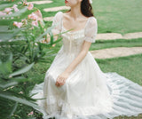 Lovefery Rosemary Embroidered Tulle Fairycore Dress