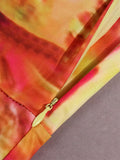 Lovefery Azure Tie Dye One Shoulder Summer Dress