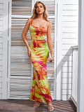 Lovefery Azure Tie Dye One Shoulder Summer Dress