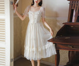 Lovefery Rosemary Embroidered Tulle Fairycore Dress