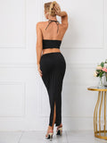 lovefery Nora Black Halter Cut Out Dress