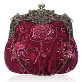 Lovefery Victorian Embroidered Handbag Purse