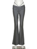 Lovefery Riley Ruched Flare V-waistline Pants