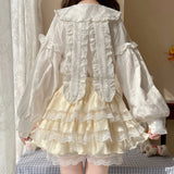 Lovefery Wonder-fluff Ruffled Lace Kawaii Princess Mini Skirt