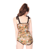 Lovefery Vintage-Bear Printed Swimsuit