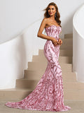 Lovefery Juliett Strapless Sequin Gown Dress