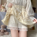 Lovefery Wonder-fluff Ruffled Lace Kawaii Princess Mini Skirt