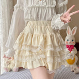 Lovefery Wonder-fluff Ruffled Lace Kawaii Princess Mini Skirt