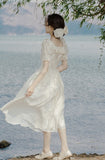 Lovefery Rosa Sea Romantic Vintage-style Fairycore Princess Dress