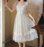 Lovefery Rosemary Embroidered Tulle Fairycore Dress