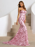 Lovefery Juliett Strapless Sequin Gown Dress