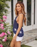 Lovefery Star Spangled Knit Tank - Navy